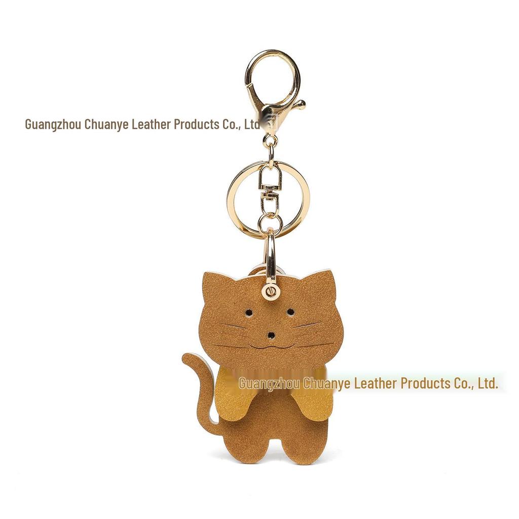 Adorable Kitten Leather Keychain & Bag Charm