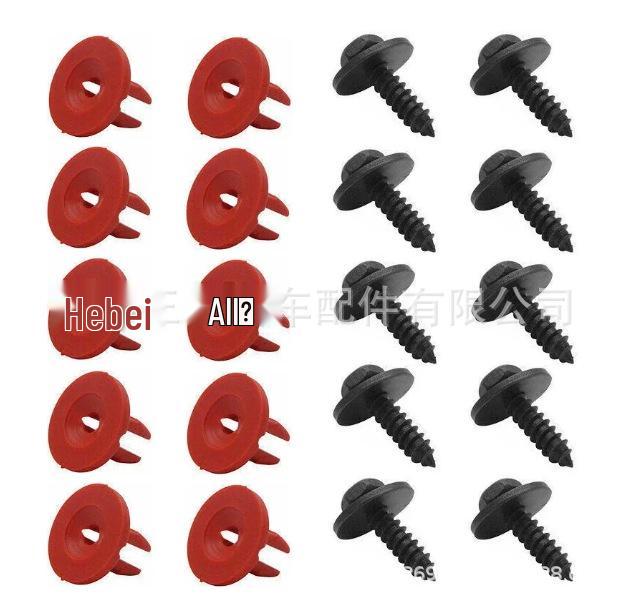 Ford Car Clips & Metal Fenders Set: 6*16M, 10 pcs each, 20 pcs/pack - Round Head Nail Holder Light.