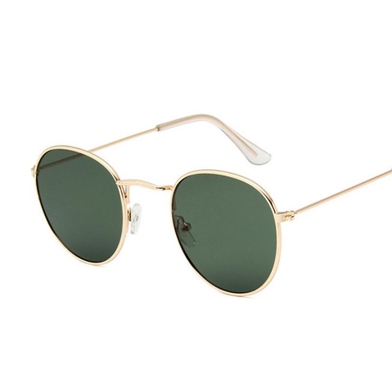 Vintage Round Sunglasses Woman Fashion Brand Designer Sun Glasses Female Classic Small Frame Retro Black