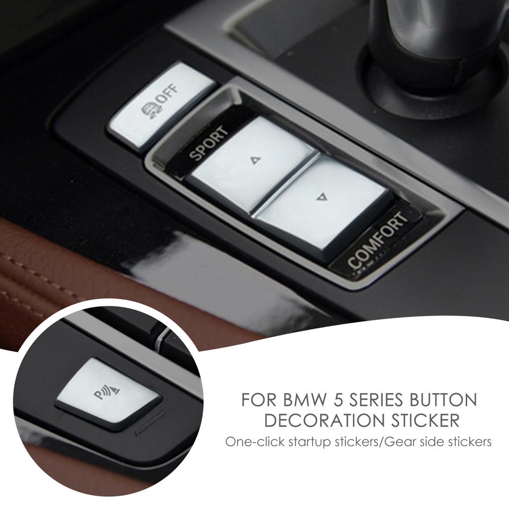Chrome Car Button Covers Stickers Car Interior Accessories For BMW F10 F07 F06 F20 F30 F32 F01 F02 F25 F26 Car Styling Decals