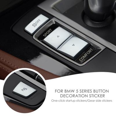 Chrome Car Button Covers Stickers Car Interior Accessories For BMW F10 F07 F06 F20 F30 F32 F01 F02 F25 F26 Car Styling Decals