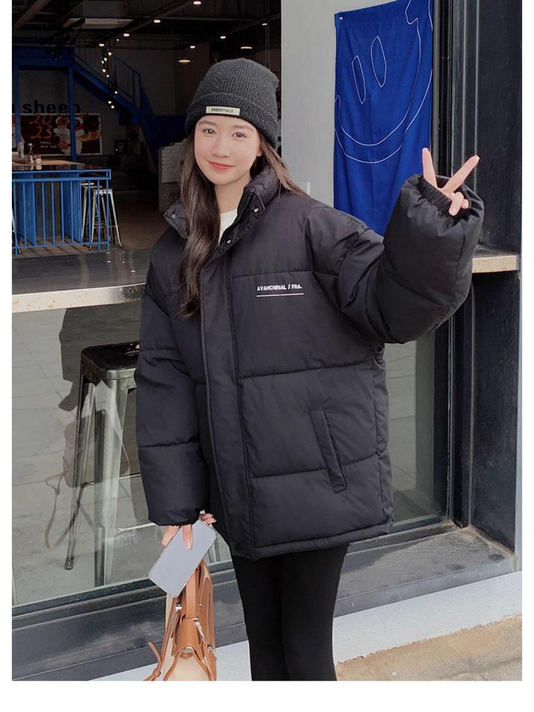 Women's Winter Thickened Cotton Jacket: Korean Style, Short, Loose, Warm White Coat