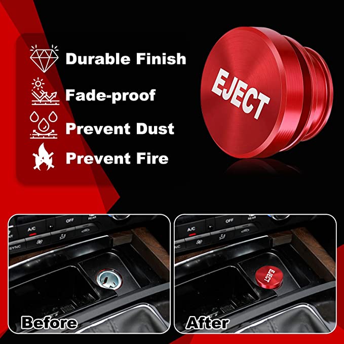 2 Pieces Car Cigarette Lighter Cover Aluminium Dustproof 12V Plug