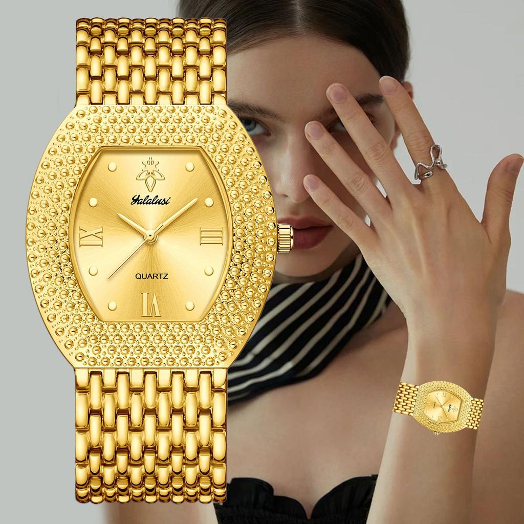 Yalalusi Gypsy Large Dial Watch Barrel Watch Full Diamond Ladies Watch Diamond Women'S Quartz Watch