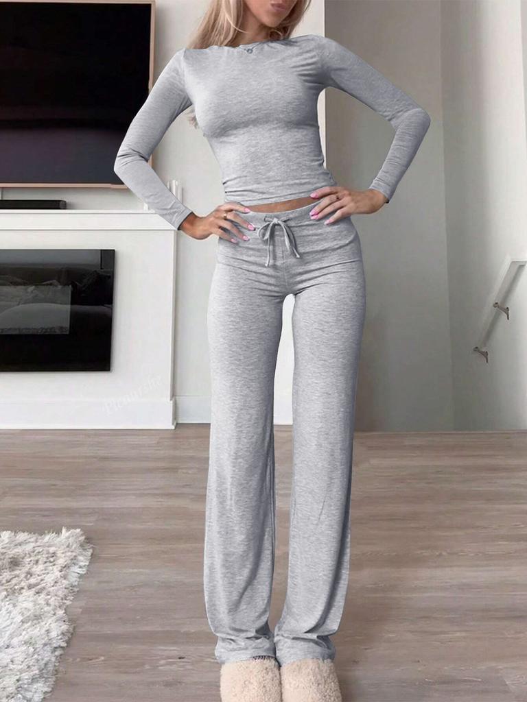 Y2K Sport Style Long Sleeve Long Pants Set Autumn Women Fashion Casual Set For Women