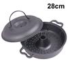 Cast Iron Roasted Sweet Potato Pan with Lid Garlic Roaster Garlic Baker Baking Pan for Picnic Camping Patio