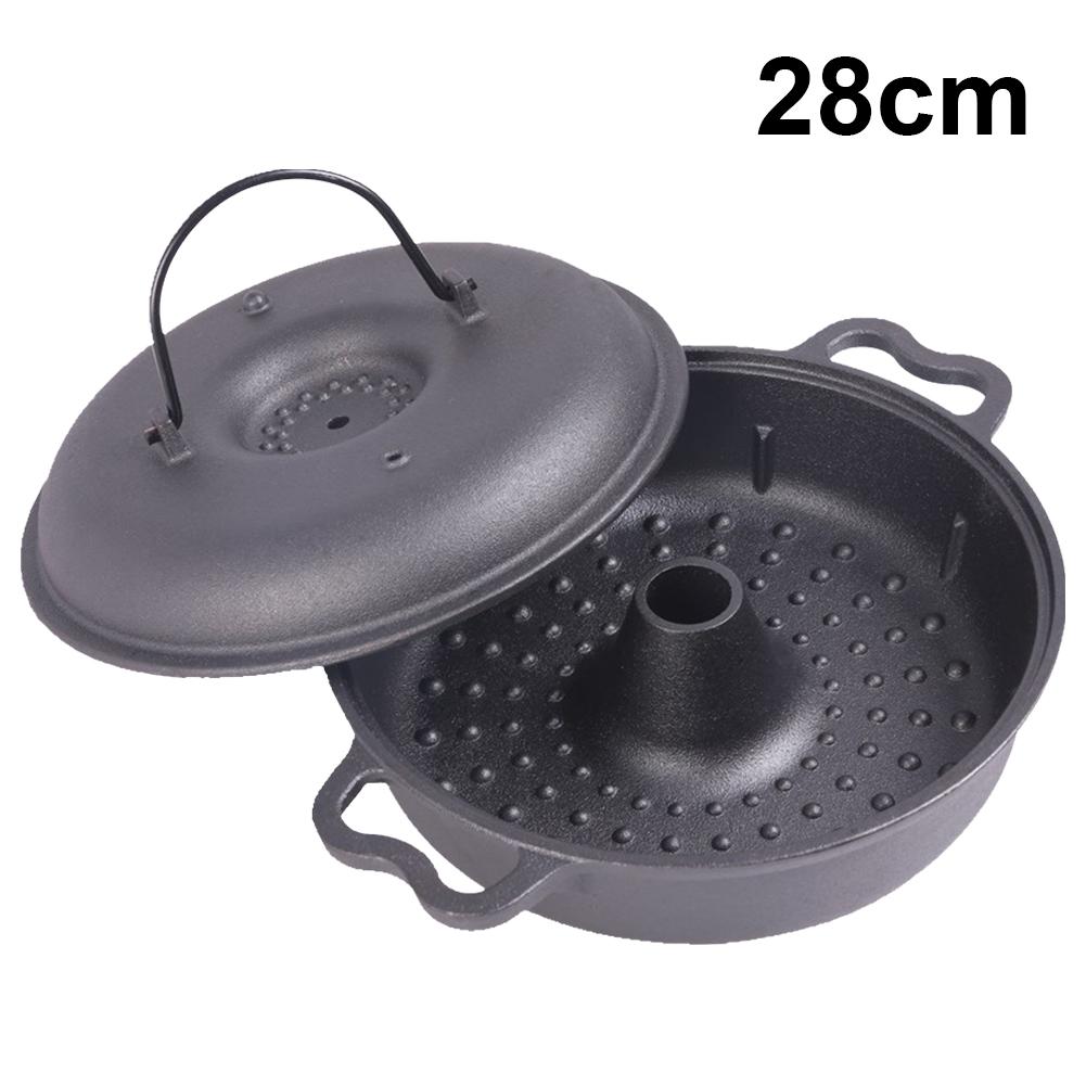 Cast Iron Roasted Sweet Potato Pan with Lid Garlic Roaster Garlic Baker Baking Pan for Picnic Camping Patio