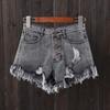 Women's Plus Size High Waist Ripped Denim Shorts - 2019 Summer Fashion