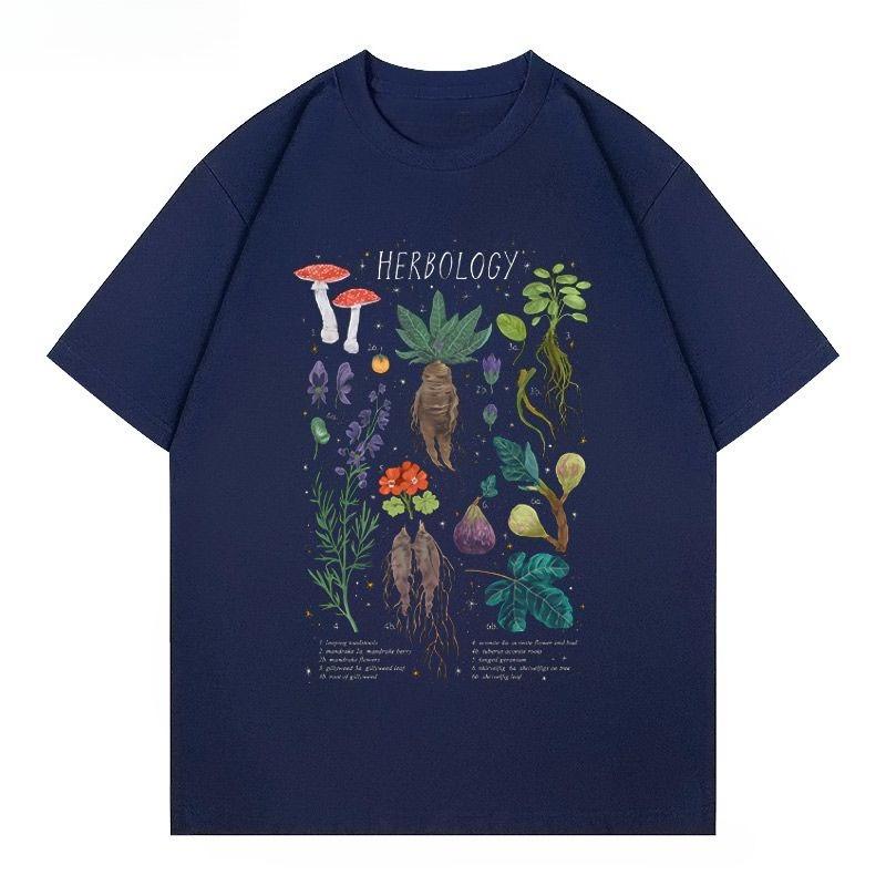 

2026 New High Quality Fashion Herbal Graphic Printed Short Sleeve TShirts for Men and Women Plus Size Crew Neck Tops 4XL