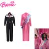 Barbie-Filmkostüm 2023 aus eisblauem Hanfgewebe mit PU-Material