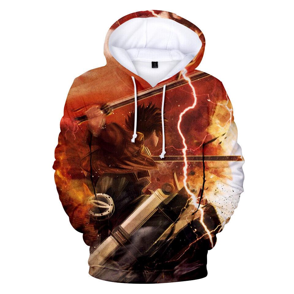 

On Anime Attack Titan Shingeki No Kyojin Hoodie Sweatshirt Jacket Coat Cosplay #2,XL