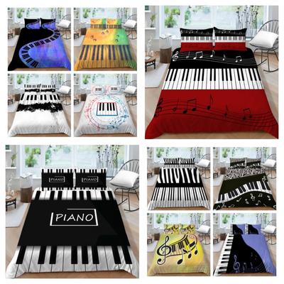 Heißer Verkauf Klavier Bettbezug Schlüssel Quilt Abdeckung König Größe Bettwäsche Hause Bettwäsche Einzigartige Design Teen Kinder Bettwäsche Set