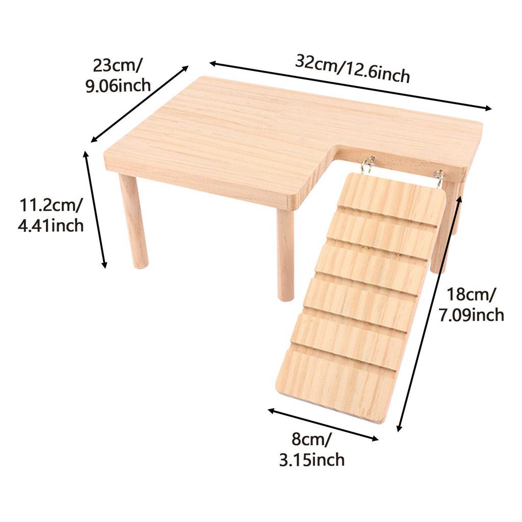 Hamster platforms with Ladder L Shaped Pet Staircase for Mouse Hamster Rat