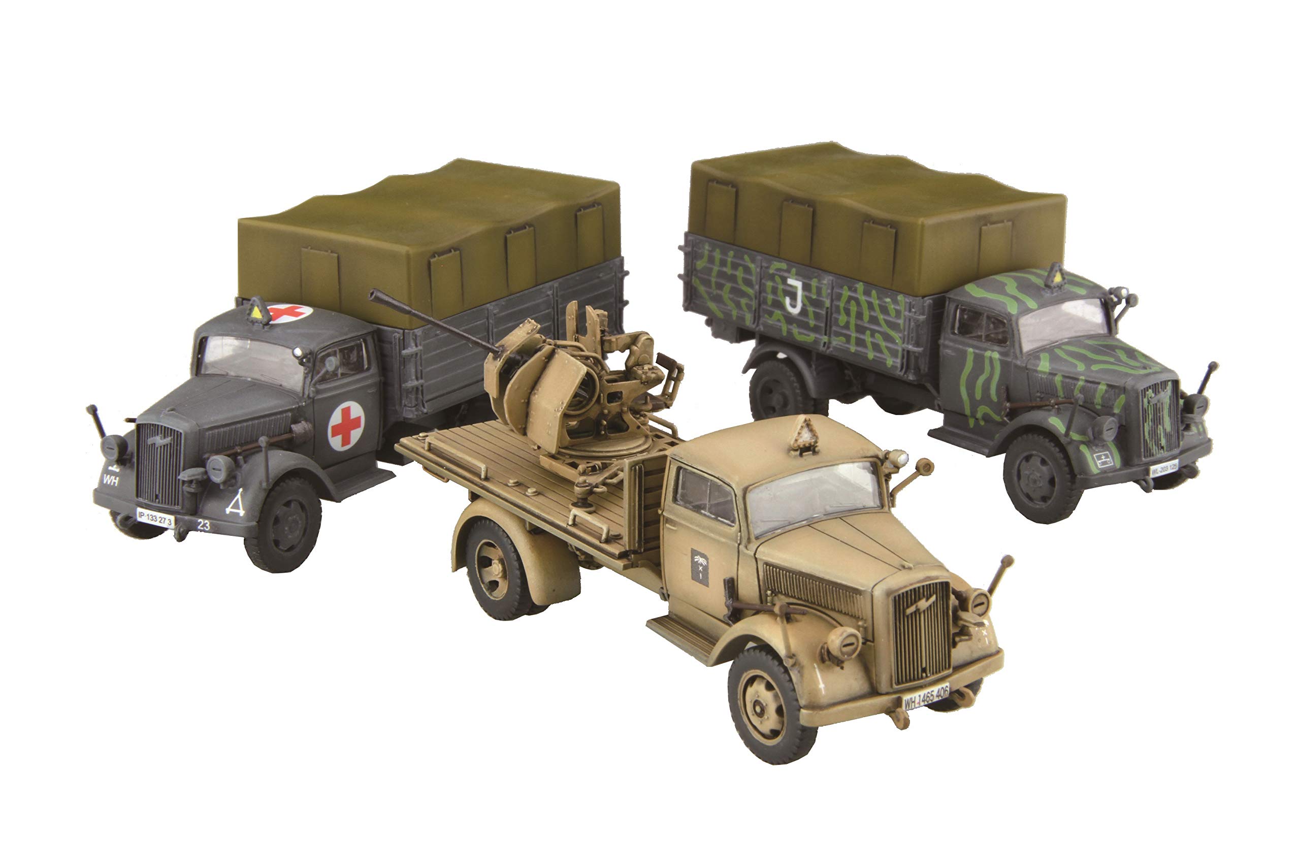 

Fujimi Model Military Series German Army 3t Truck with Machine Plastic Model ML21 1/72 No.21 (Camouflage Paint/Ambulance Vehicle/Equipped