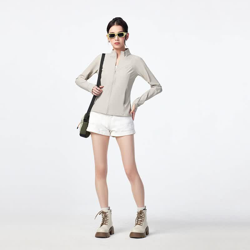 Camel Women's Stand Collar Cooling Sun Protection Jacket