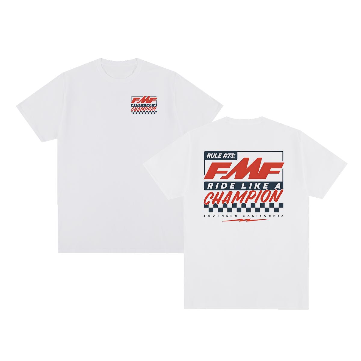 

FMF Racing RULE 73 Vintage Tshirt Retro Street Wear Cotton Men T shirt New Tee Tshirt Womens Tops S