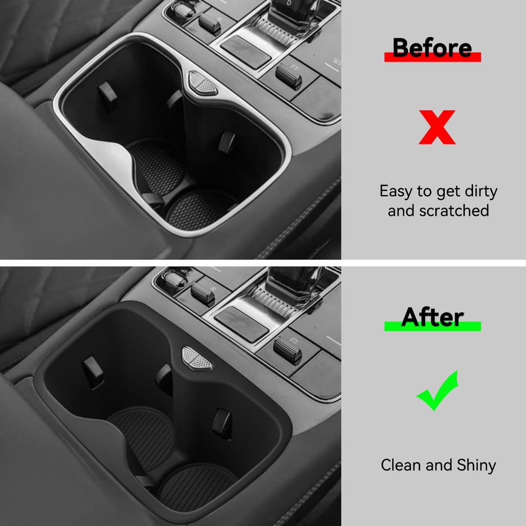 Smabee Right Drive For Byd Sealion 7 Tpe Water Cup Holder Insert Box Shock-Absorbing Tray Car Interior Accessories