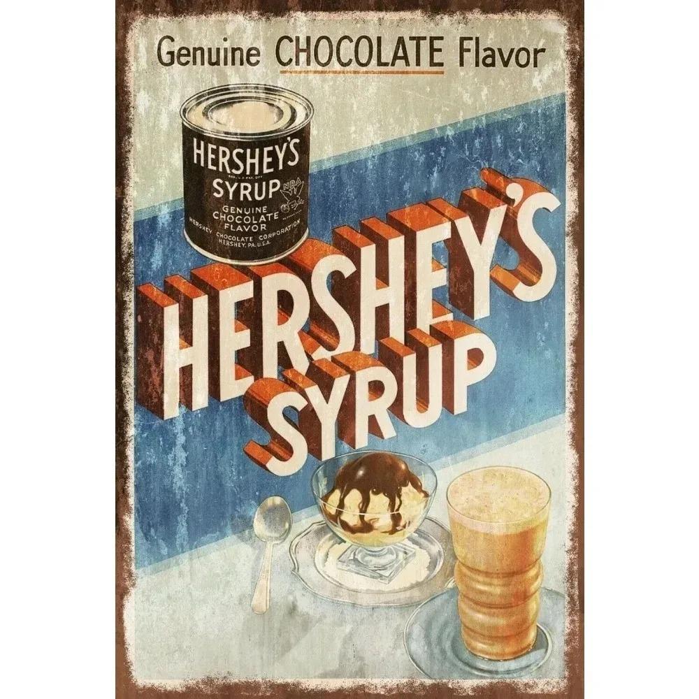 

Hersheys Syrup Vintage Metal Sign Retro Cafe Wall Decor Aged Look 20x30cm
