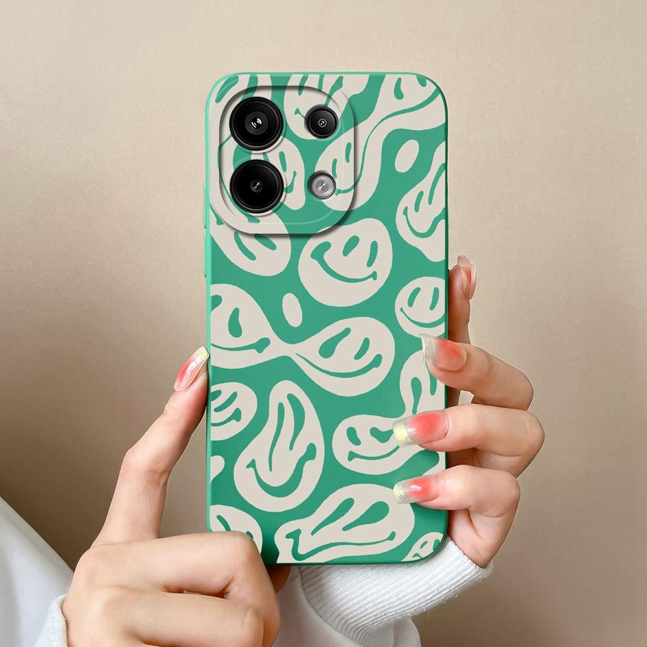 Telefonabdeckungen für Xiaomi Redmi 13 A3 4G Note 13 Pro 13R Turbo 3 Gehäuse Silikon Soft Fashion Labels Displayschutzfolie Matte Telefonhüllen Shell für Redmi