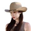 Men's Sunscreen Sun Hat Panama Straw Hat Seaside Vacation Hat Women's Summer Ethnic Style Western Cowboy Hat