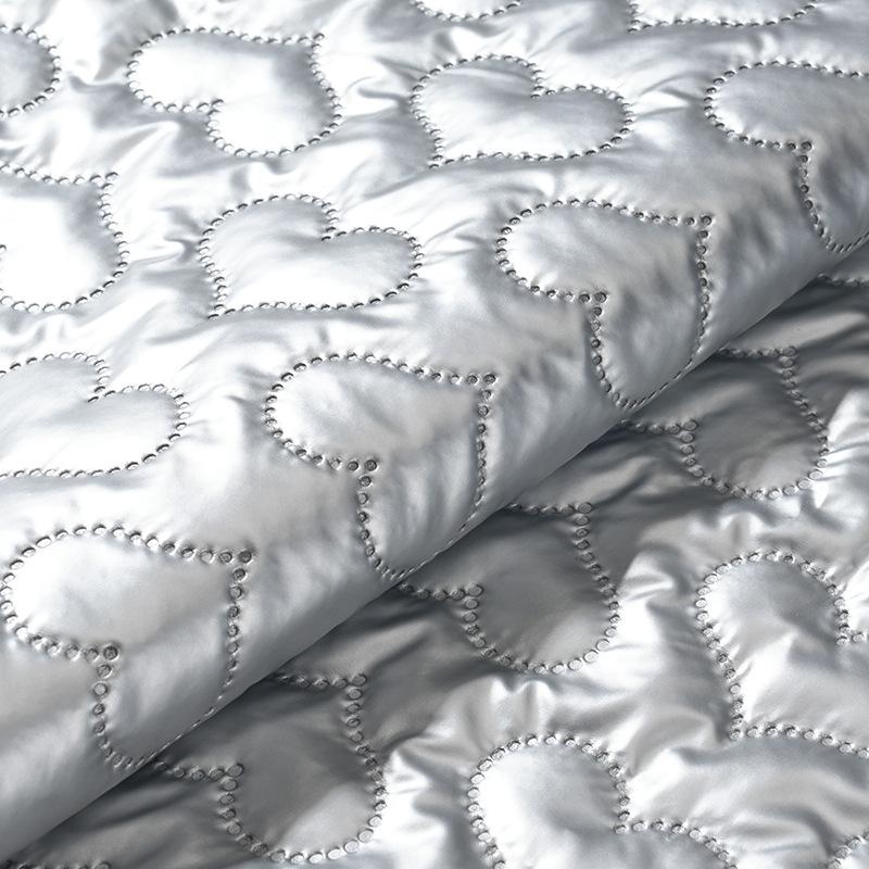 100cm*138cm Muti Colors Heart Printed PU Leather Quilting Fabric Embossing Cotton Lining Fabric for DIY Sewing Clothing