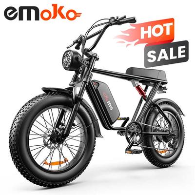 Emoko C91 Pedelec Mobilitäts-E-Bike für Erwachsene 1000W 48V20Ah 20×4.0" Breite Reifen, Doppelscheibenbremsen, Vollfederung, Elektrisches Fahrrad im Off-Road-Stil