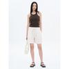 Linen Blend Belted Shorts Ivory