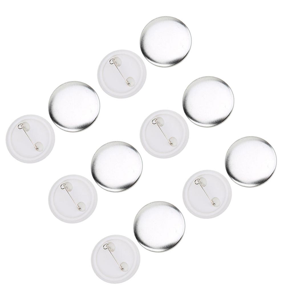 100 Sets 37mm Badge Pin Button Parts Badge Making Supplies DIY Crafts Materials
