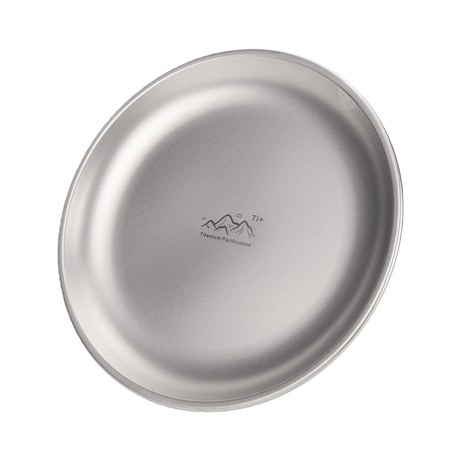 

Titanium Purification Plate Portable Travel Tableware Lightweight Backcountry Dinnerware Stackable Camping Tray Camping Supplies