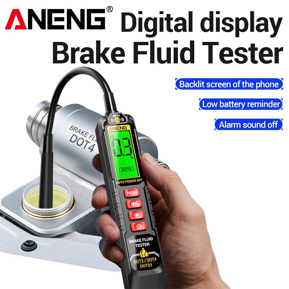 Kit Elettricista Auto Portatile ANENG BF01 Tester Liquido Freni Relè Auto RT01 Tester di Tensione 12V/24V Rilevatore Relè 4/5 Pin Analizzatore Olio Freni Strumenti di Test