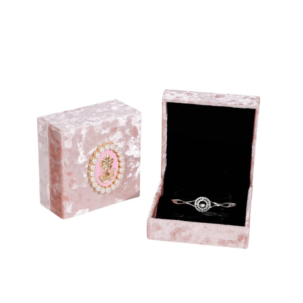 Vintage Velvet Jewelry Box Rhinestone Necklace Bracelet Case  Ring/necklace/bracelet Storage