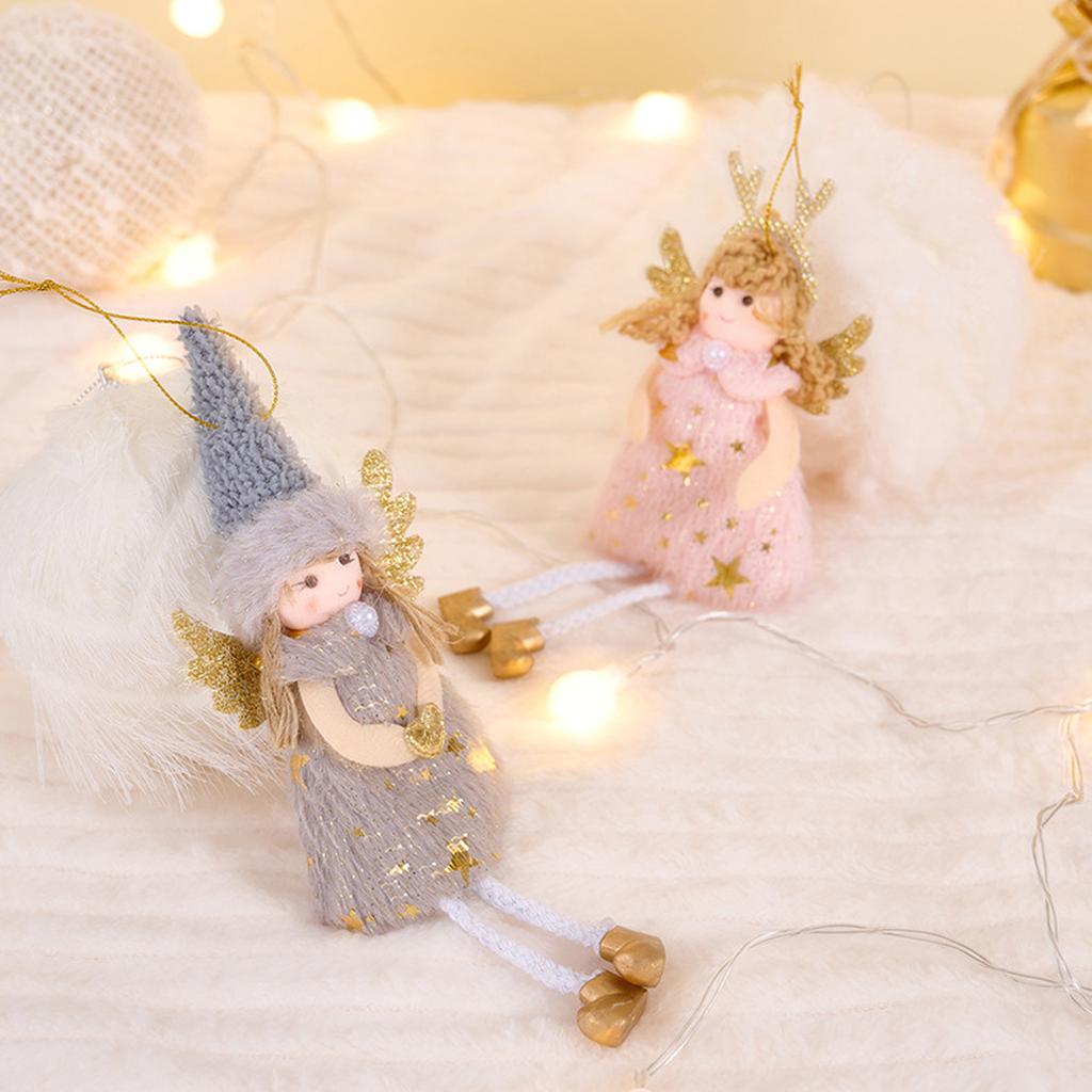 Weihnachtsengel Dekoration, Weihnachtsengel Puppe Dekoration, Festliche Hängeornamente mit Hirschgeweih, Geeignet für Kamin, Wohnzimmer, Schlafzimmer