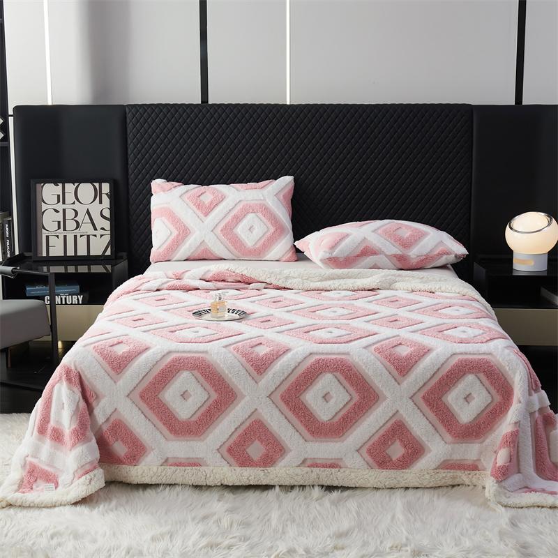 New Thickened Warmth Autumn Winter Blanket Keep Warm Comfortable Jacquard Sofa Blankets Soft Skin Friendly Flannel Nap Blanket