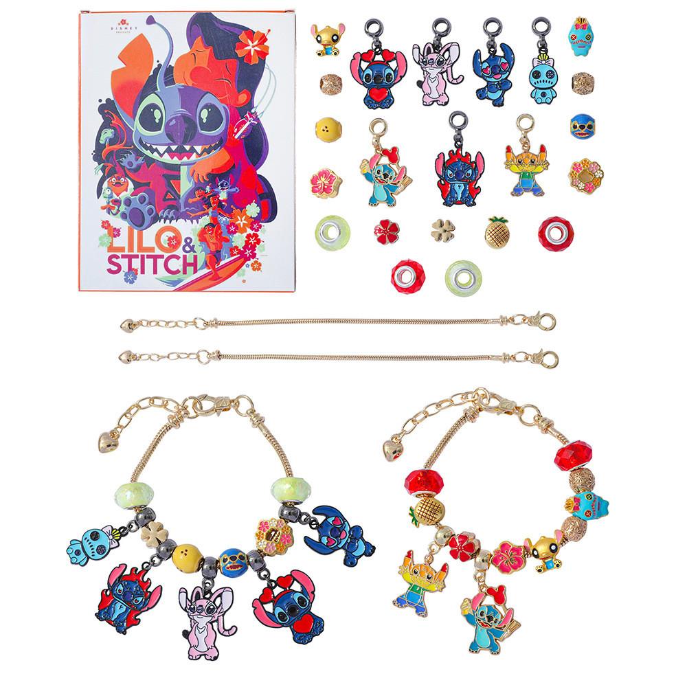 Stitch Cartoon Charm Bracelet Set With Zinc Alloy Material For Gift Souvenirs