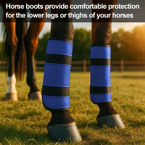 2Pcs Horse Fly Boots Mesh Horse Leg Protectors Universal Horse Leg Wraps Fly Boots for Improved Safety from Fly Bites Reduces Stomping And Leg Fatigue