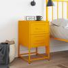 VidaXL Table de chevet jaune moutarde 36x39x60,5 cm acier, armoire, armoire latérale, support de téléphone, table de chevet 846464