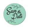 Darling Souvenir DIY 45 Pcs Dark Brown Leaf Vines Save The Date Stickers Round Envelope Seal-1.6