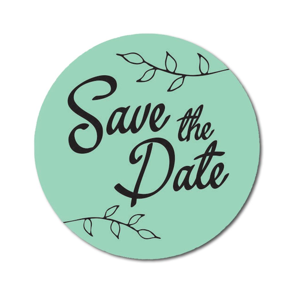 Darling Souvenir DIY 45 Pcs Dark Brown Leaf Vines Save The Date Stickers Round Envelope Seal-1.6