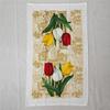 1Pc 38x63cm Colorful Flower Printed Cotton Tea Towel Kitchen Dishcloth Water Absorption Household Cleaning Cloth