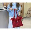 Wave Point All-match Chiffon Women Tote Bag Large Capacity Korean Style Mesh Handbag for Work Commuting