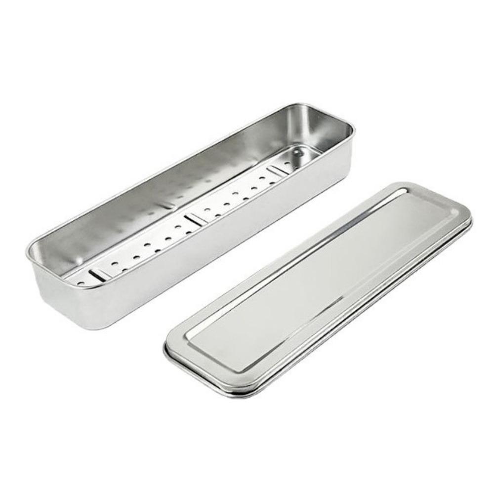 Draining Spoon Fork Storage Box Stainless Steel Chopsticks Cage Durable Cutlery Holder  for Kitchen