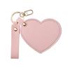 Love Heart Shape Makeup Mirror Waterproof Faux Leather Vanity Mirror Keychain Portable Travel Women Handheld Cosmetic Mirror Bag Pendant