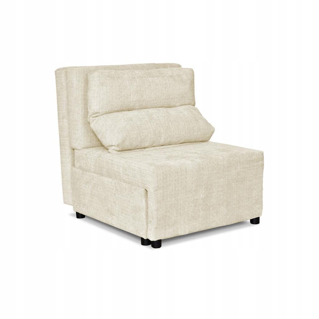 Fold-out Armchair with Sleeping Function KIMO Bedding Container Ramona Beige