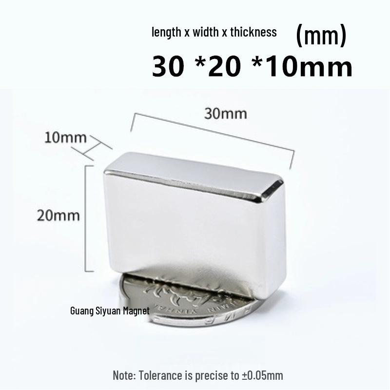 N52 Super Strong Neodymium Iron Boron Magnet, Rectangular 25x30x100mm, Permanent Magnetic Steel Sheet.
