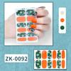 12-finger White No-Bake Nail Decal Fully Coated with Waterproof Long-lasting Nail Patch Simple Wind Nail Polish Adhesive