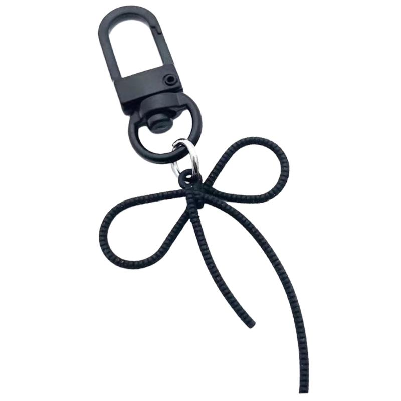 Bowknot Shape Keychain Pendant Multicolor Butterfly Knot Key Chain Fashionable Bows Ornament for Phones Car Keys Bags