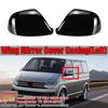 Car Side Rearview Mirror Cap Cover Mirror Cover Direct Bright Black Parts For VW Transporter T5 T5.1 2010-2015 T6 2016-