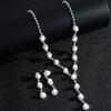 Ensemble de colliers élégants pour femmes en fausses perles et strass pour la mode nuptiale