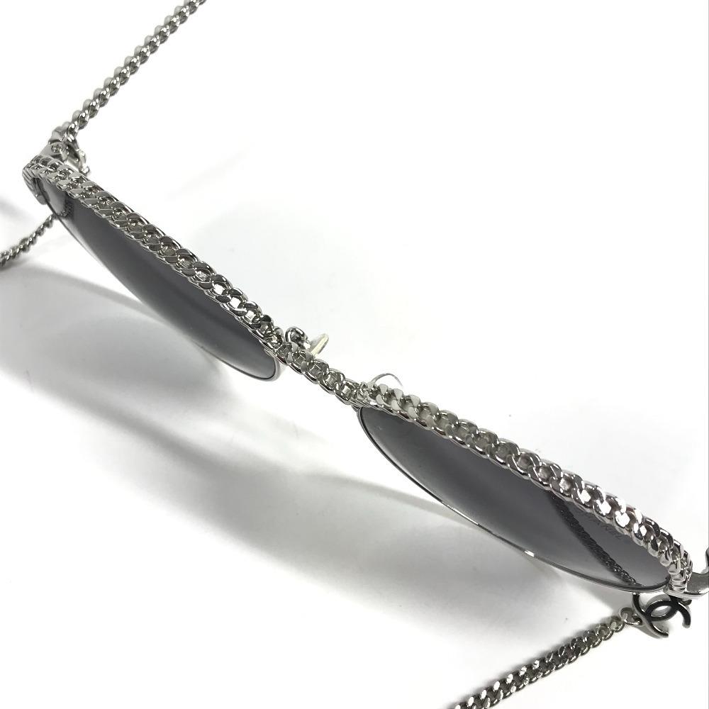 CHANEL 4242 Logo CC Mark Chain eyewear glasses sunglasses Black/Silver