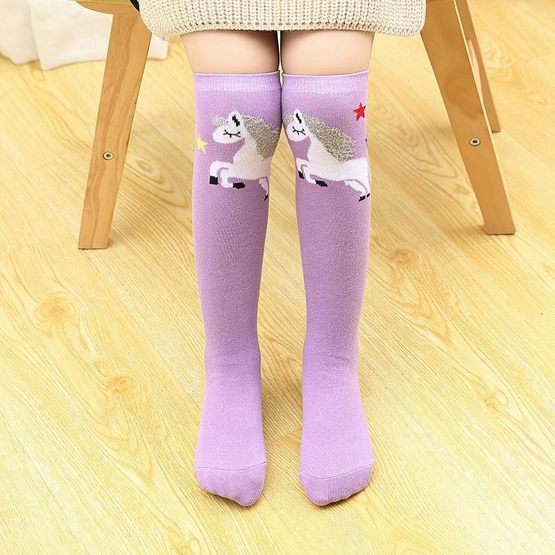 Kinder Cartoon Mittelrohrsocken: Leichte Frühling/Herbst Kniestrümpfe für Mädchen